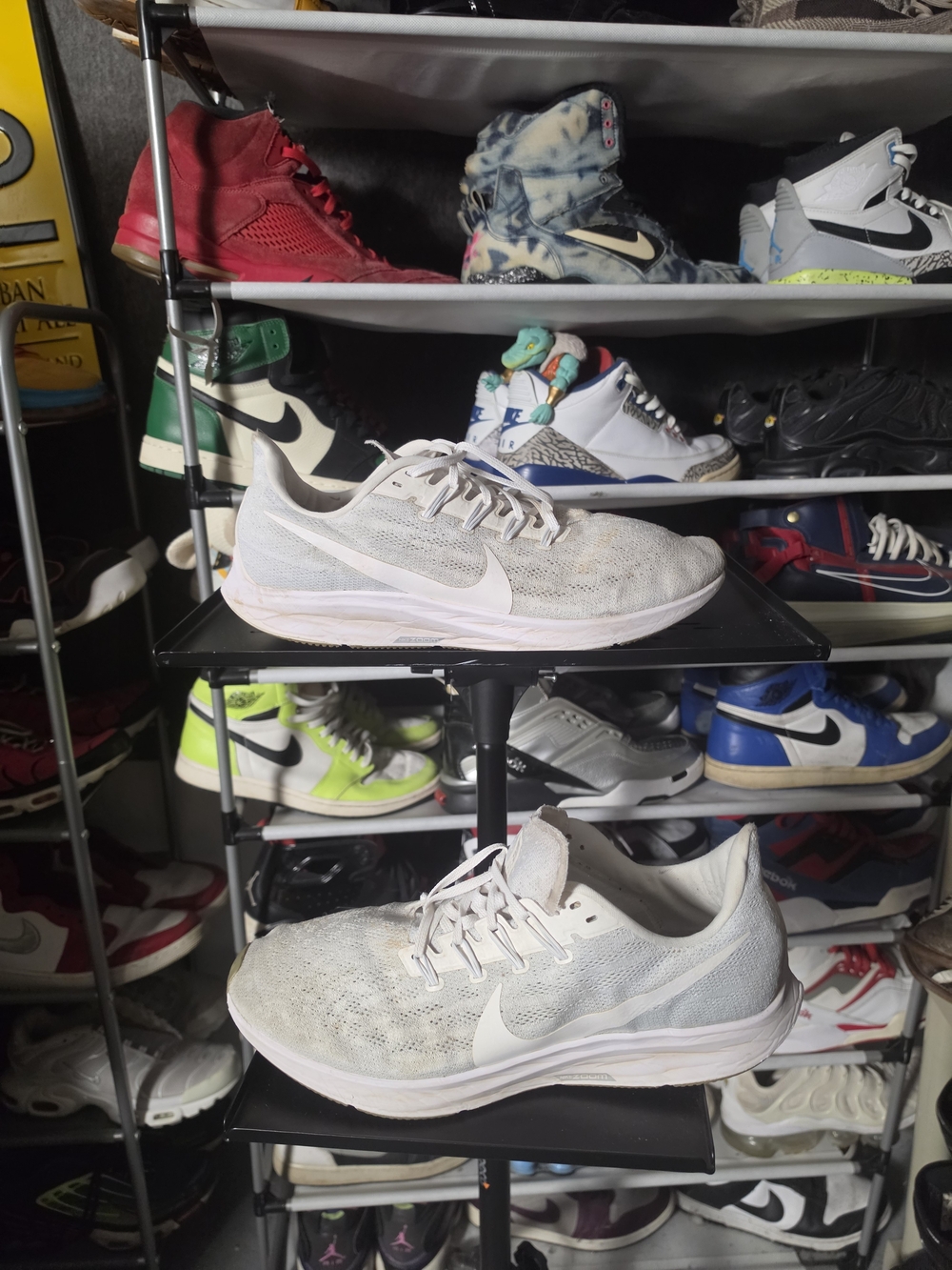 🔥 Nike Men’s Pegasus 36 Size 13 White Light Gray Running Shoes